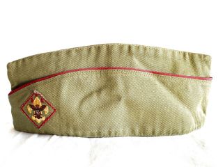 Vintage Official Boy Scouts Of America Bsa Garrison Cap Hat Sanforized L 7 - 7 1/8