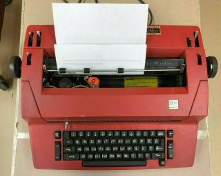 Red Ibm Correcting Selectric 2 Electric Typewriter Ii Vintage