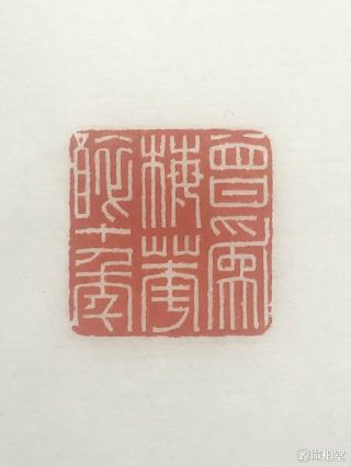 Chinese Stone Hand Carved Seal Stamp 曾为梅花醉十年