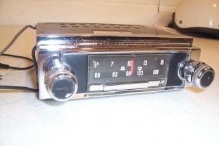 1963 1964 63 64 Ford Am/fm Radio W/knobs & Bezel Vintage Sears