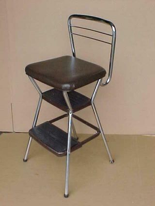 Vintage Mid Century Modern Cosco Step Stool Chair Kitchen Stool