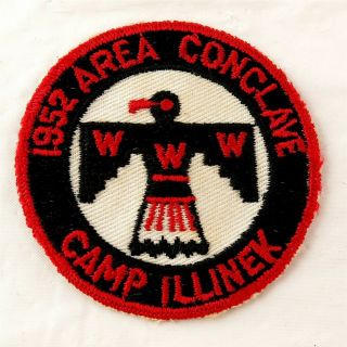 Vintage 1952 Boy Scouts Order Of The Arrow Area Conclave Camp Illinek Patch