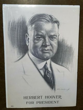 Vintage Herbert Hoover For President Poster 16 " X 23 "