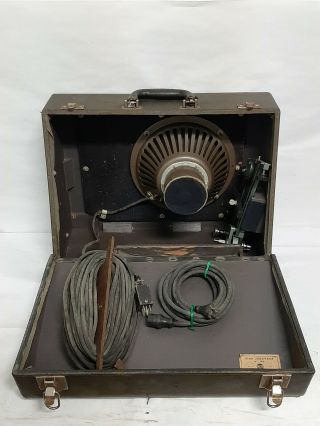 Vintage Rca Mi - 1306 16mm Loudspeaker Box W/ Mi 6333 B Speaker W/projector Arms