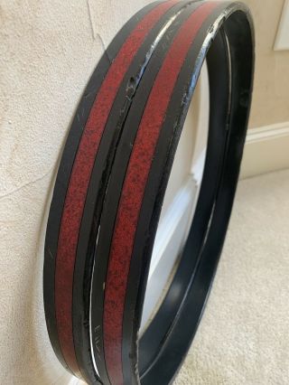 Vintage 60s 70s 20” Bass Drum Hoops - Red Sparkle Inlay - 1 5/8” Wide 2