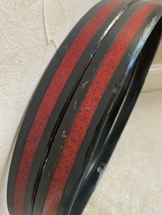 Vintage 60s 70s 20” Bass Drum Hoops - Red Sparkle Inlay - 1 5/8” Wide 3
