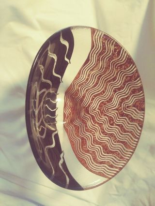 Vintage Kosta Boda Monica Bergstrom Art Glass Tonga Bowl