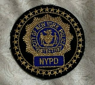 Vintage Nypd City Of York Police Detective Patch