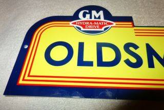 Vintage Oldsmobile General Motors Hydra - Matic Drive 14 " Metal Gasoline Oil Sign
