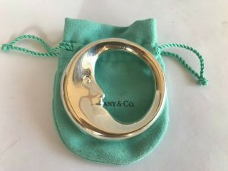 Vintage Tiffany & Co Sterling Silver Man In The Moon Baby Rattle Pre - Owned