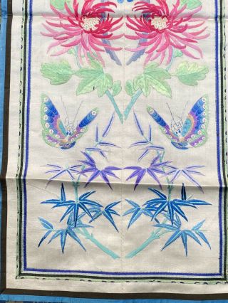 Gorgeous Antique Chinese Silk Sleeve Bands With Fine Details Qing Period 2