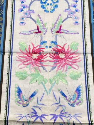 Gorgeous Antique Chinese Silk Sleeve Bands With Fine Details Qing Period 3