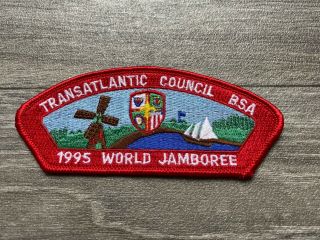 1995 World Jamboree Bsa Tac Transatlantic Council Jsp Patch Wsj Badge