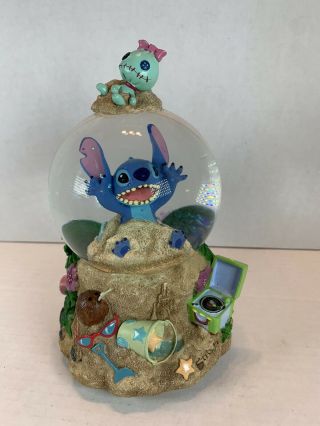 Disney Lilo And Stitch Musical Snow Globe Scrump