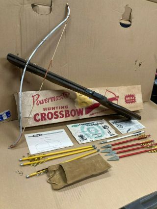1960s Vintage Wham - O Powermaster Crossbow W/box & Accessories & Manuals