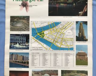 Vintage Pittsburgh PA Poster Civic Arena Steel Making Golden Triangle Pitt U. 3