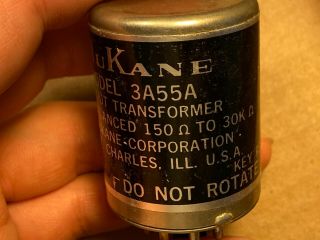 Vintage Dukane 3A55A Mic Input Transformer for Moving Coil Step Up 3