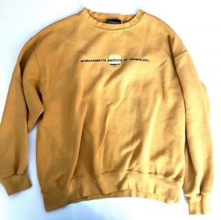 Vintage Yellow Mit Massachusetts Institute Technology Sweater Pullover Jansport