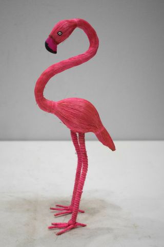 Pink Flamingo Sisal Bird Kenya Africa Home Decor Flamingo Bird