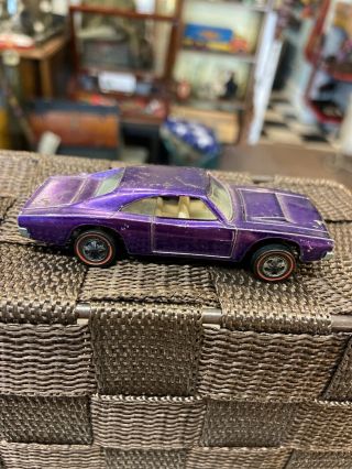Vintage Hot Wheels Redline Custom Dodge Charger In Purple