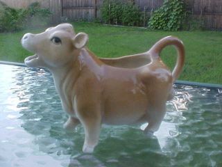 Lovely Vintage Otagiri Gurnsey Brown Cow Creamer 1982 Mouth Is Spout