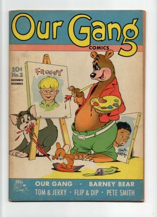 Our Gang 2 Vintage Dell Comic Tom And Jerry Barney Bear Little Rascals Gold 10c
