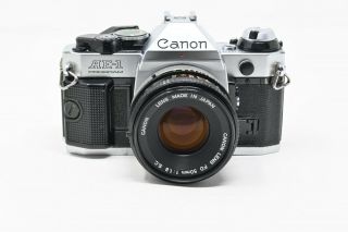 Vintage Canon Ae - 1 Program Film Camera With Canon Fd 50mm 1.  8 (b3)