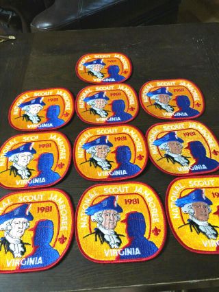 Bsa 1981 National Jamboree Jacket Patches - Qty.  10 Bv
