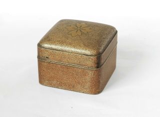 Antique Japanese Tebako Or Kogo Box Meiji Maki - E Lacquer Okimono 19th Century