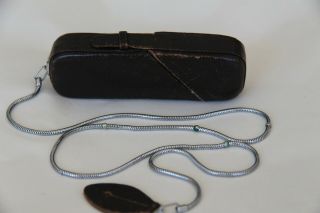 Vintage Spy Camera Minox B Leather Case Chain Complan 1:3.  5/15