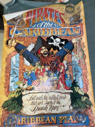 Walt Disney World " Pirates Of The Caribbean " Attraction Poster Print - 24 X 36 "