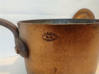 Vintage Duparquet Huot & Moneue Copper Cookware With lid and iron handle. 2