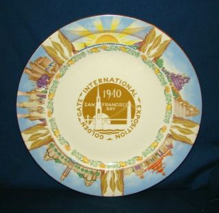 Homer Laughlin 1940 Golden Gate Exposition Worlds Fair 10 " Plate