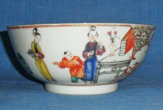 Chinese Late Qianlong Period Famille Rose Bowl - Painted Figures In Interiors.