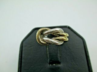 Tane Mexico Sterling Silver Vermeil Knot Ring Size 5.  375 Vintage 925 495d