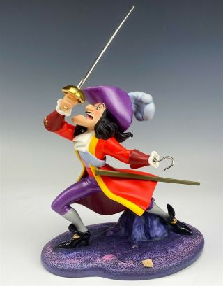 Retired Wdcc Walt Disney Peter Pan Captain Hook Porcelain Figurine Box 1