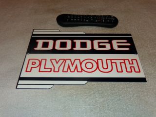 Vintage " Dodge Plymouth Cars & Trucks " 12 " Metal Gasoline & Oil Sign Pump Plate
