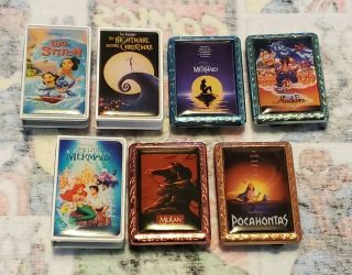 Disney Mystery Pins Vhs Tapes Movie Posters Set Of 7 Nightmare Before Christmas
