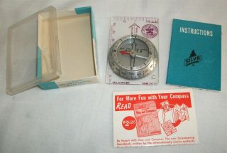 Vintage Silva Official Boy Scouts Pathfinder Directional Compass