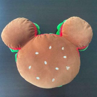 Tokyo Disney Resort Limited Mickey Shape Burger Cushion Big Hamburger Pillow