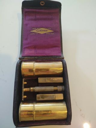 Vintage Gillette Standard Safety Razor Kit With Accesories 1920 Patent