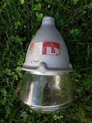 Vintage Crouse Hinds Industrial Light Fixture Unmarked Dl111 Globe
