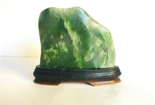 Antique Chinese Jade Scholars Rock Mountain Landscape Carving Asian,  508 Grams