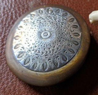 C19th Victorian Chinese fine horn official ' s badge & bone carving 3