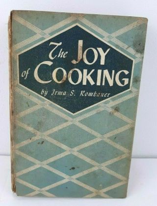 Vintage Joy Of Cooking Ww Ii Cookbook Signed Irma S Rombauer Mid Century Recipes