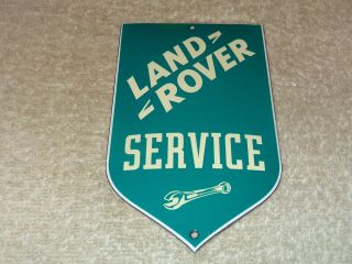Vintage Land Rover Sports Car Suv Service 6 " Porcelain Metal Gasoline & Oil Sign