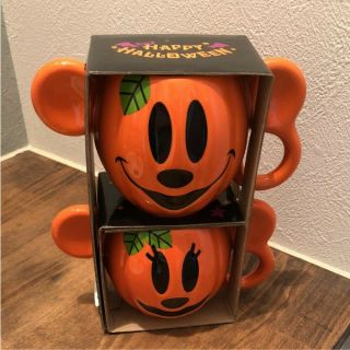 Disney Pumpkin Mug Cup Set Mickey Mouse Minnie Mouse Halloween From Japan