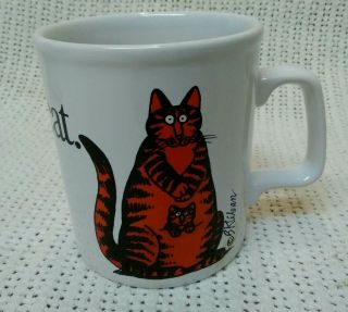 B Kliban Momcat Vintage Coffee Mug Momcat.  Kiln Craft England Bkilban Cat Cup