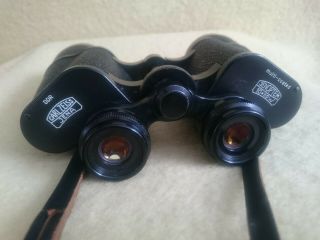 VINTAGE CARL ZEISS 10x50 W JENOPTEM BINOCULARS AND BROWN LEATHER CASE 6776158 3