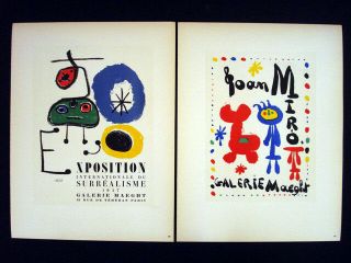 Vintage Lithographs,  Kunst Im Plakat,  Joan Miro,  Mourlot 1959,  France 1959